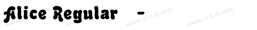 Alice Regular字体字体转换
